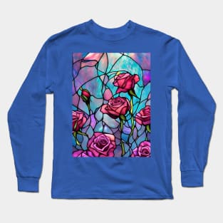 Stained Glass Roses Long Sleeve T-Shirt